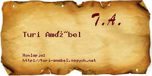 Turi Amábel névjegykártya